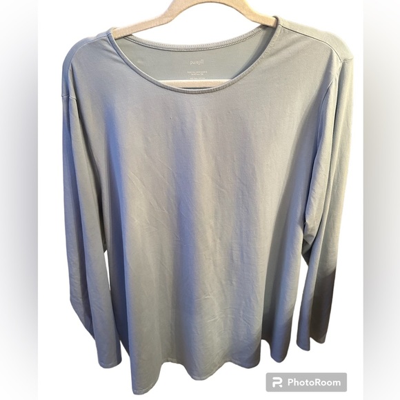 J. Jill Tops Jjill Pure Jill Long Sleeve Shirttail Tee 2x Poshmark